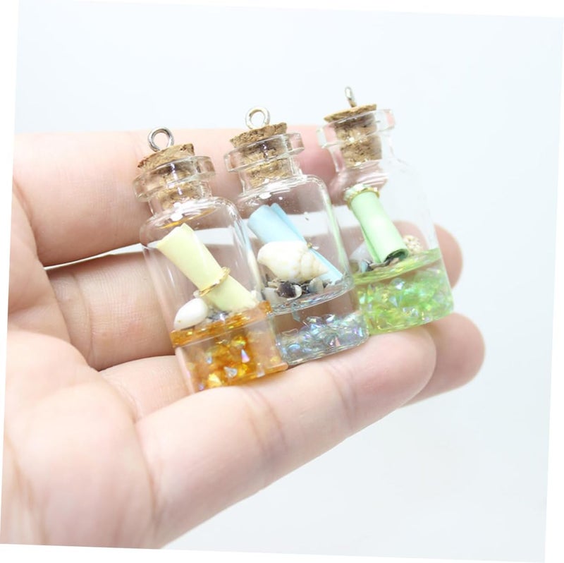 12PCS Drift Bottle Resin Pendant Set for DIY Jewelry Simulation Glass Bottle Earrings Key Chain Accessories Creative Craft Decor - Image 3