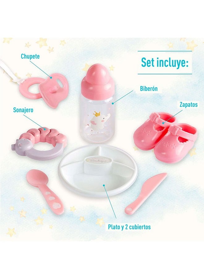 JC TOYS 15" Realistic Soft Body Baby Doll with Open/Close Eyes | JC Toys - Berenguer Boutique | 10 Piece Gift Set with Bottle, Rattle, Pacifier & Accessories | Pink | Ages 2+  - Image 3