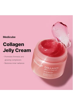 Medicube Medicube Collagen Jelly Cream- Niacinamide & Freeze-Dried Hydrolyzed Collagen - Boosts skin's barrier hydration and gives 24h Glow & Lifted Look - No artificial color, Korean skincare (3.71 fl.oz.)  - Image 3