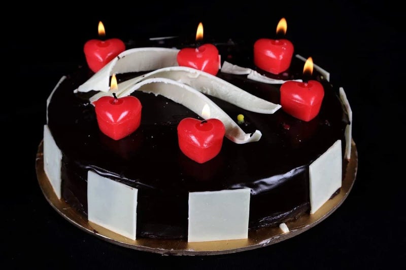 Selibration Selibration Valentine Special Heart Shape Candle Set of 6pcs (Red) for Valentine, Engagement Cake Topper, Wedding Anniversary Cake Topper, Party and Event Supplies  - Image 2