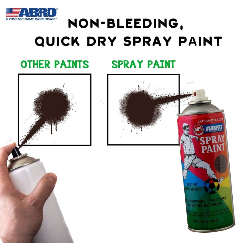 Abro SP-143 Multipurpose Colour Spray Paint Can (400ml, Golden Brown) DIY Quick Drying for Metal, Wood, Walls, Automotive Cars and Bikes - Image 3