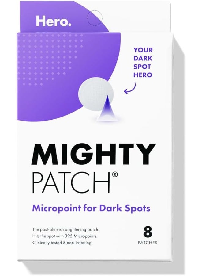 Mighty Patch Hero Cosmetics Micropoint™ for Dark Spots - Post-Blemish Dark Spot with 395 Micropoints, Dermatologist Tested and Non-irritating (8 Count) - Image 1