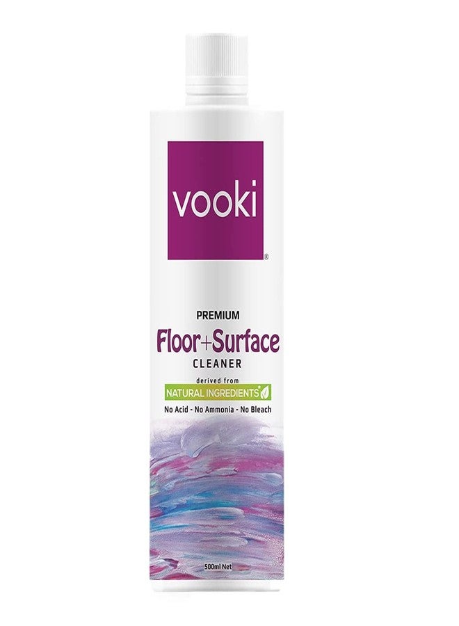 Vooki Eco-Friendly Floor & Surface Cleaner Liquid, Non-Toxic Cleaner for Floors, Hard Surfaces, Tiles, Marble, and Tough Stain Remover, Home and Commercial Use - 500ml (Pack of 1) - Image 1