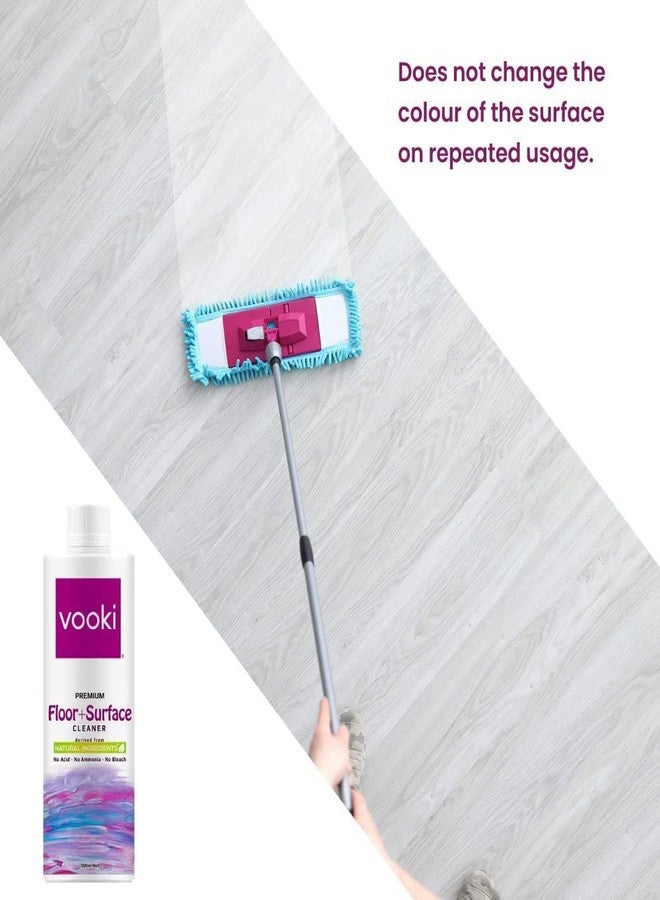Vooki Eco-Friendly Floor & Surface Cleaner Liquid, Non-Toxic Cleaner for Floors, Hard Surfaces, Tiles, Marble, and Tough Stain Remover, Home and Commercial Use - 500ml (Pack of 1) - Image 4