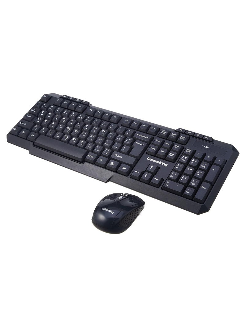 Golden King - GOLDENKING GK300 WIRELESS KEYBOARD And MOUSE - Image 1