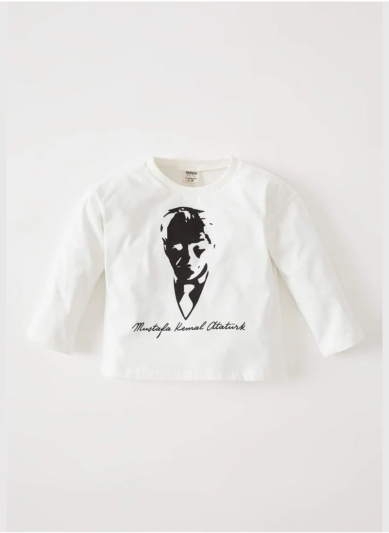 DeFacto Baby Boy April 23 Atatürk Printed Long Sleeved T-Shirt