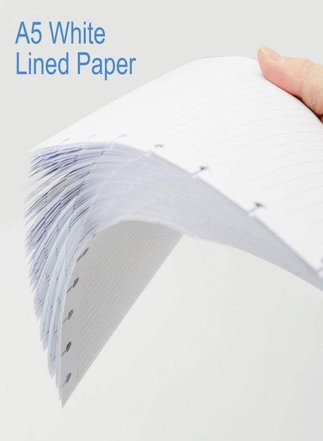 Nokingo Junior Size Discbound Refill Paper - 8 Discs Discbound Paper, Lined Arc Paper Refill, 100gsm, Disc Paper Refill, White Paper, 500 Sheets/1000 Pages, 5.8 X 8.25 in - Image 3
