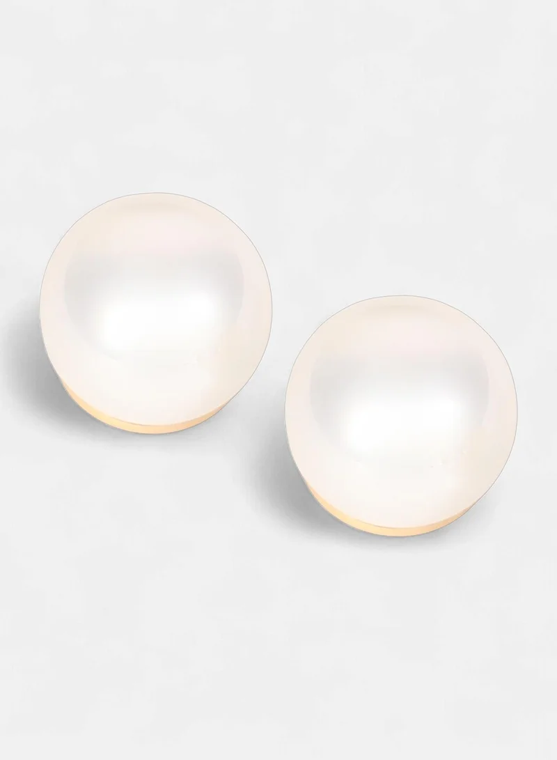 Sohi  Women The Chunky-Jacqueline Stud Earrings | Pearl White & California Gold Colour | One-Size | Artificial Pearl Alloy Material | Push Back Closure | Earrings For Casual & Evening Wear for Women | Best Price UAE