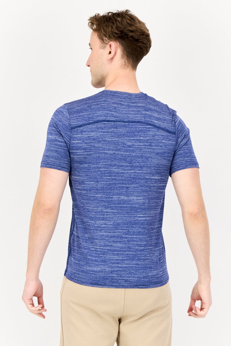SKECHERS Men Sportswear Fit Short Sleeves Outdoor T-Shirt, Blue - Image 2