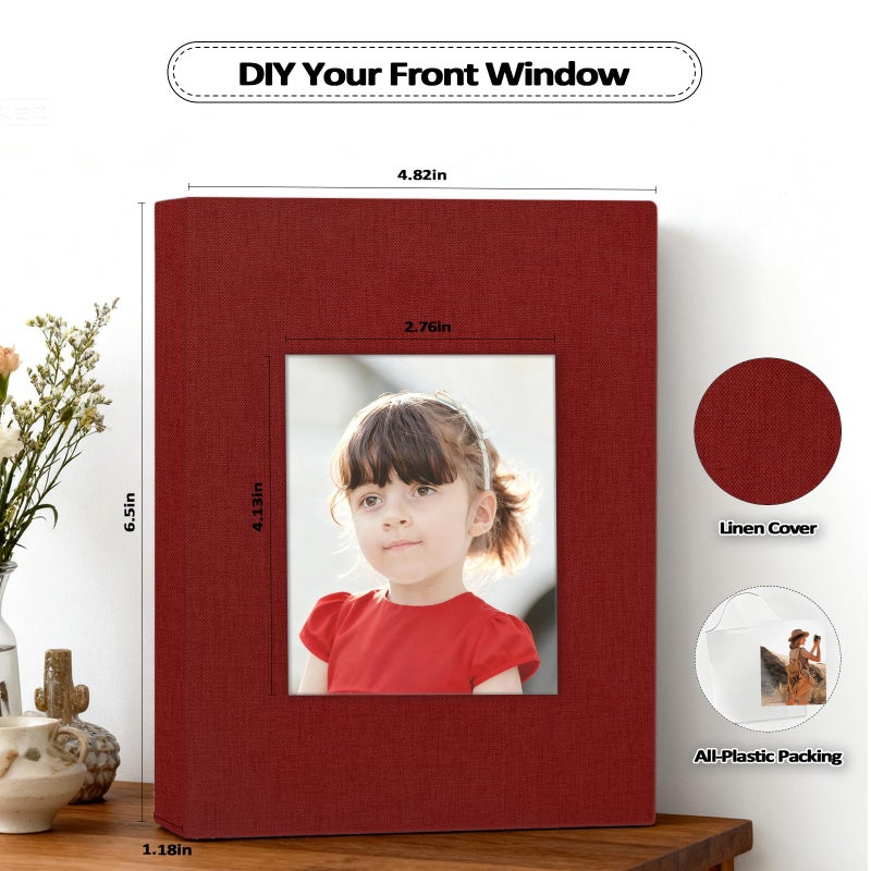 Popotop 2 Pack Photo Album 4x6 Pictures, Small Linen Slip-in Photo Albums Book for 80 Photos with 40 Pockets, Birthday Gifts for Women Mom Family Baby - Image 4