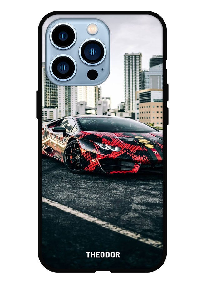 Theodor Protective Case Cover For iPhone 13 Pro Colourful Car - Image 1