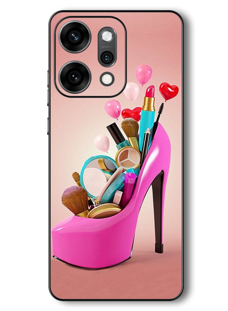 Theodor Case Compatible with Oppo Reno 14 Pro 6.83 Inch Protection Shockproof Bumper Cover Shoe With Makeup Items - Image 1