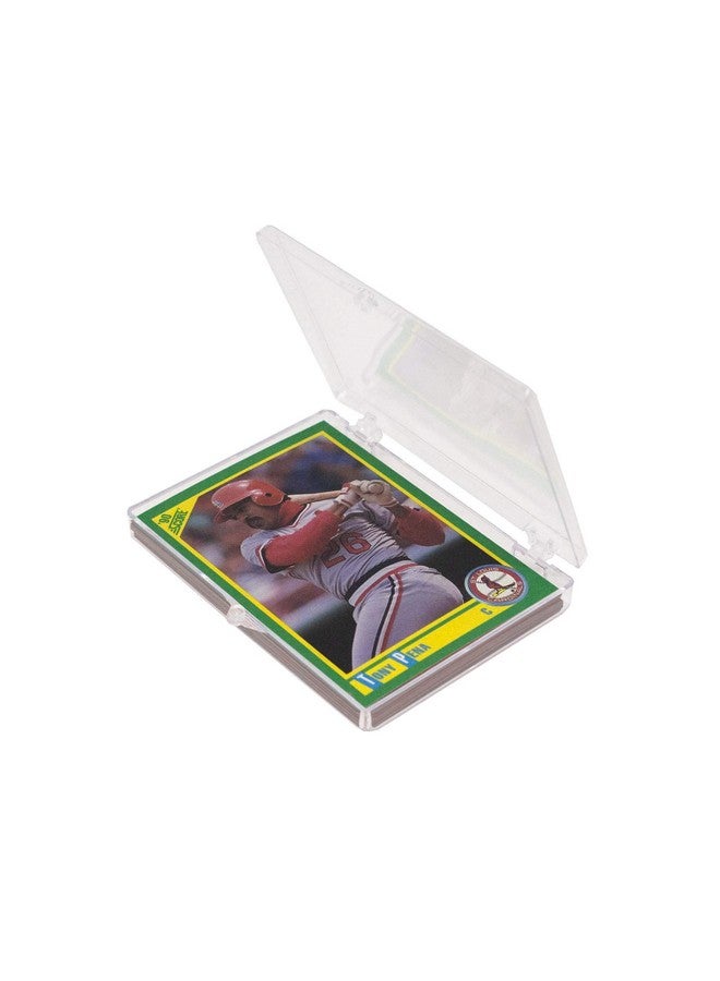 BCW Hinged Trading Card Box - 25 Count (Pack of 1) | Clear Plastic Card Storage Box with Snap Lock for Baseball, Pokemon, MTG & Business Cards | Durable Plastic Card Case for Display & Protection - Image 2