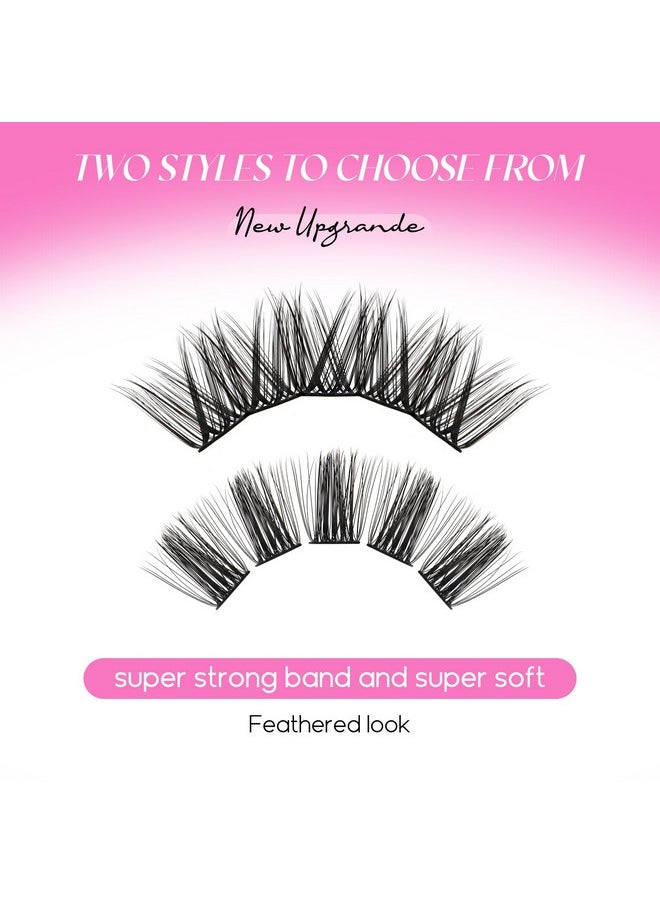 FADLASH - Lash Clusters Diy Eyelash Extensions 154 Clusters Lashes D Curl 0.07 Natural Individual Lash Extensions Mixed Tray False Eyelashes Soft & Strong Thin Band Diy At Home (F20+F210.07D 816Mm) - Image 1