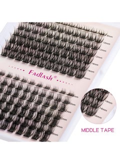 FADLASH Lash Clusters Diy Eyelash Extensions 154 Clusters Lashes D Curl 0.07 Natural Individual Lash Extensions Mixed Tray False Eyelashes Soft & Strong Thin Band Diy At Home (F20+F210.07D 816Mm)  - Image 4