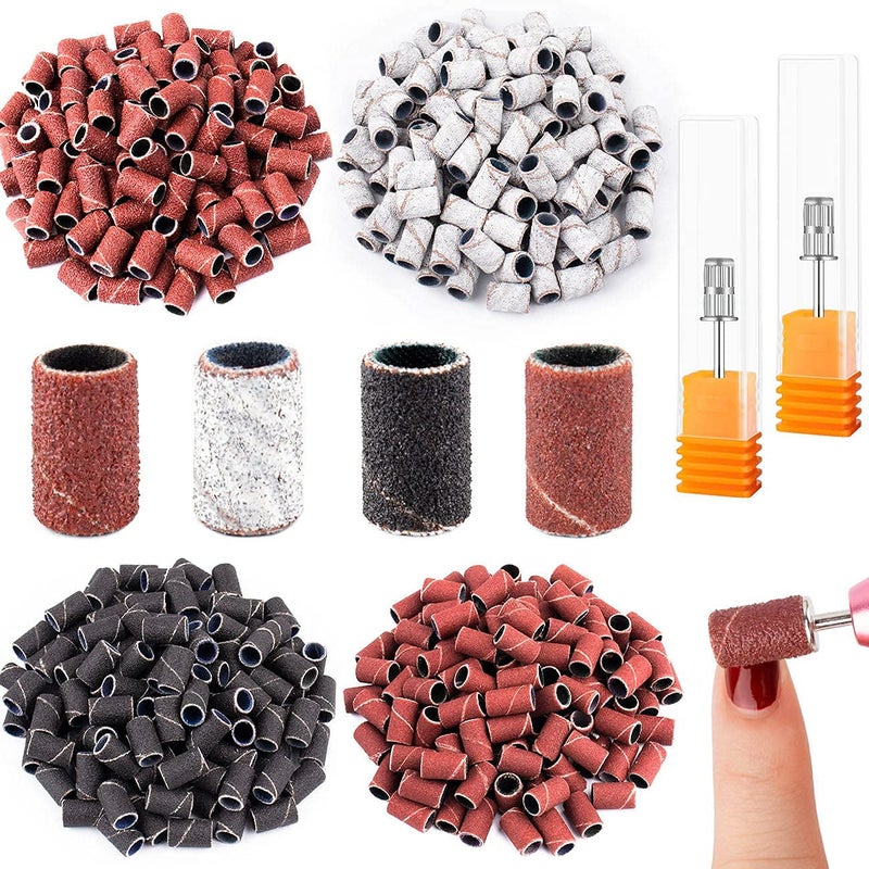 Rolybag Sanding Bands for Nail Drill Nail Sanding Bands Professional Sanding bit Nails 400 Pieces 4 Color Coarse Fine Grit Efile Sand Set 80120180240 2 Pieces Nail Drill Bits