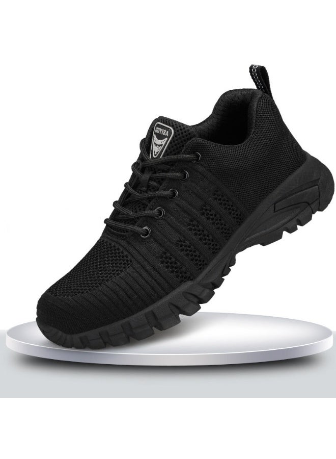 NIBEMINENT Fashion Safety Shoes Men Breathable Work Sneakers Male Indestructible Shoes Anti-stab Anti-smash Work Boots Steel Toe Shoes - Image 1