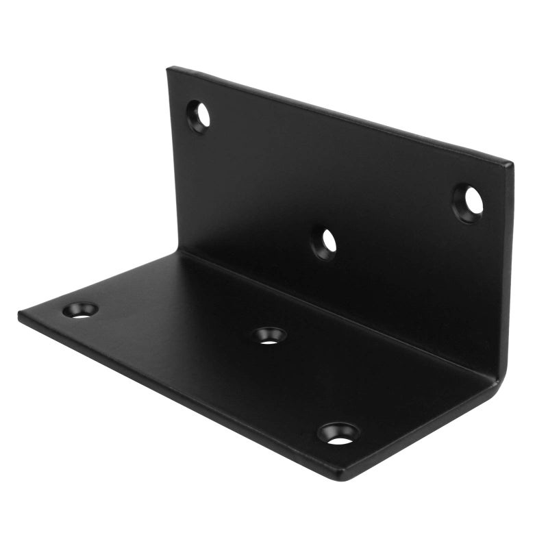 eoere 6 Pcs Steel L Right Angle Bracket 4"" X 2"" Metal Joint  Thickness 3Mm  Max Load 132Lb  Corner Brace For Wood Shelves  Furniture  Cabinet(Black)  Screws Not Included - Image 1