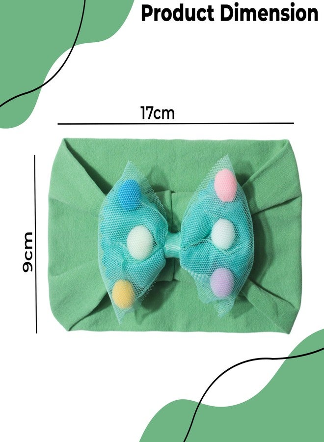 BEMBIKA Baby Headband The Ultimate Hairband For Baby Girl Kids’ Elastic Headbands Girls Head Band and Hair Accessories Soft And Strechy-(Green) - Image 3