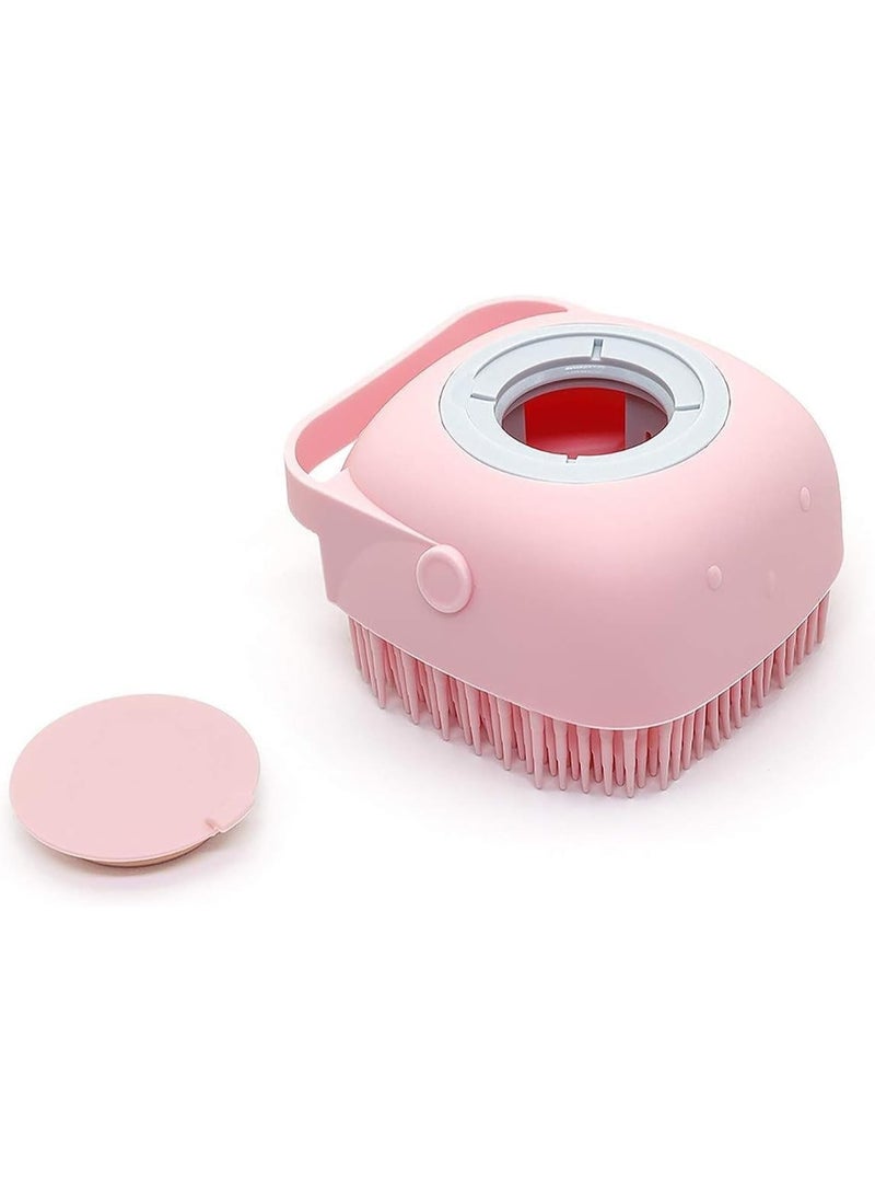 Generic Silicone Bath Body Brush with Soft Massage Loofah Gel Dispenser -Multi Color  - Image 1