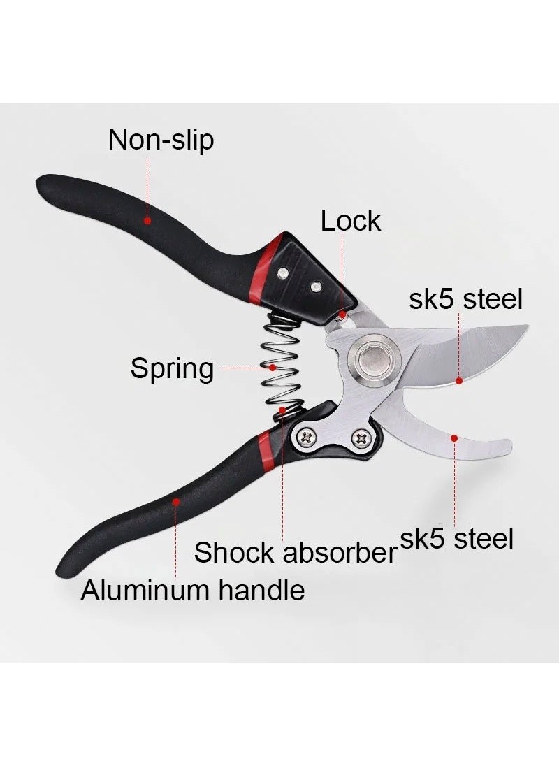 Netodak - Garden Pruning Shears Flower Pruning Shears Branch Cutting Shears Steel Bladed Scissors - Image 1