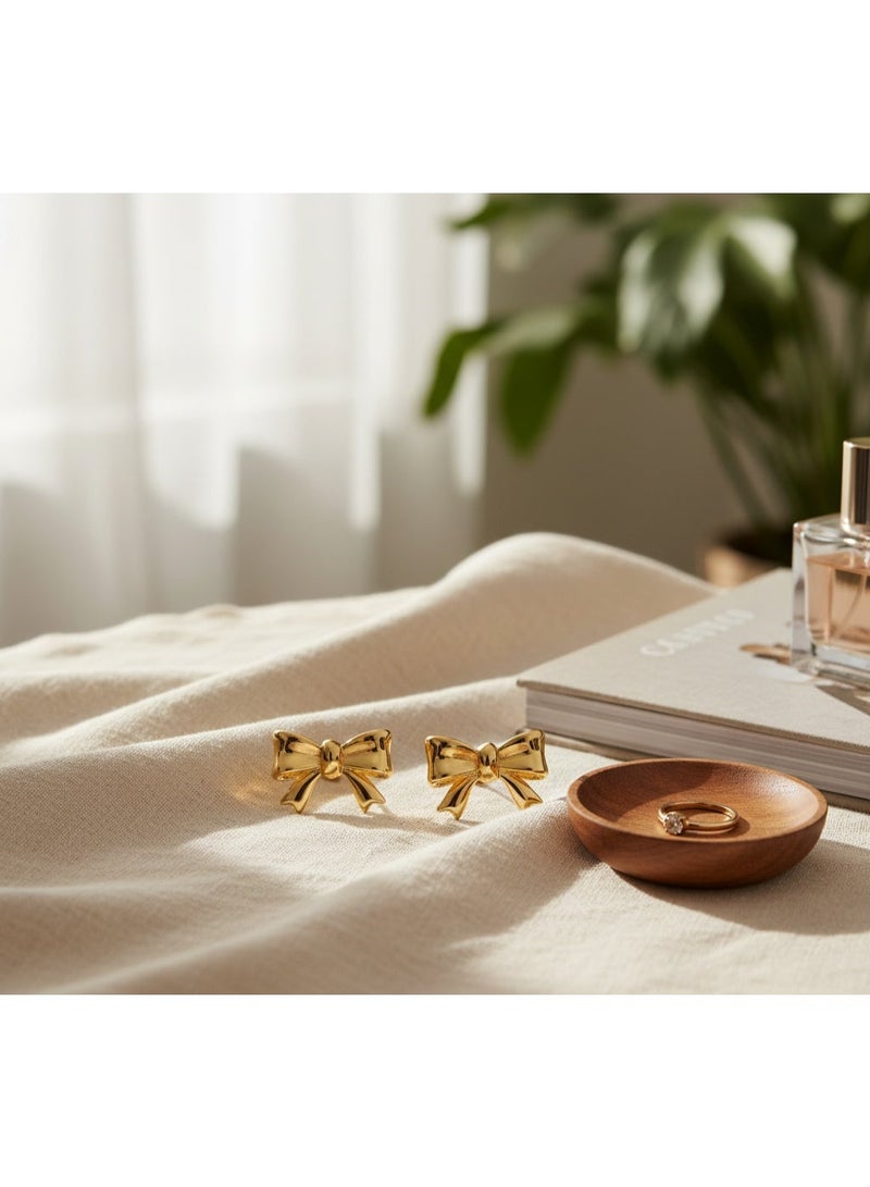 حلق فيونكة أنيق للنساء والفتيات – تصميم رقيق وجذاب للمناسبات والخروجات - Image 2