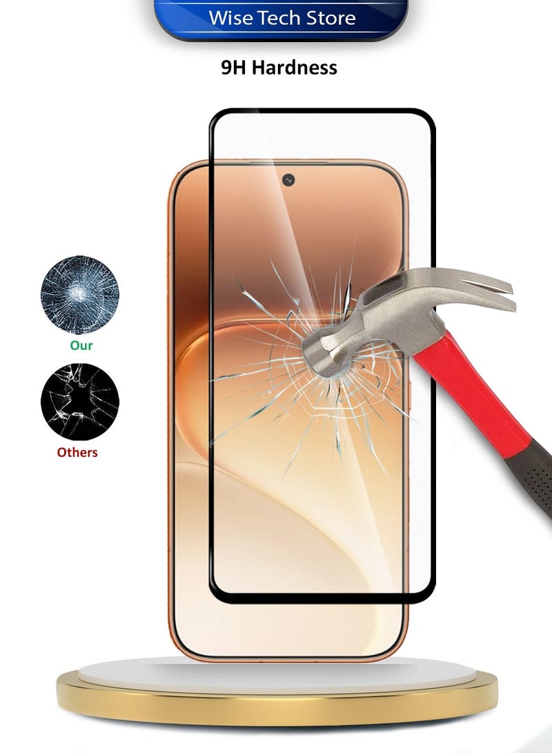 Wtech [2 PACK] Honor 600 5G 2026 / Honor 600 Pro 5G 2026 Premium E2E Series Full Glue Full Cover Tempered Glass Screen Protector (MSGECN) - Clear/Black - Image 4