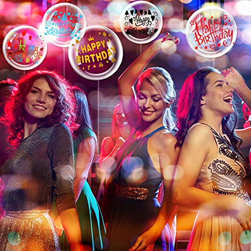 Kasyat 36 Set Birthday Bobo Balloons Decorations Include 12 Pieces Happy Birthday Stickers and 24 Pieces DIY Bubble Transparent Balloons for Wedding Baby Shower Party Outdoor Indoor Supplies LED Light - Image 4
