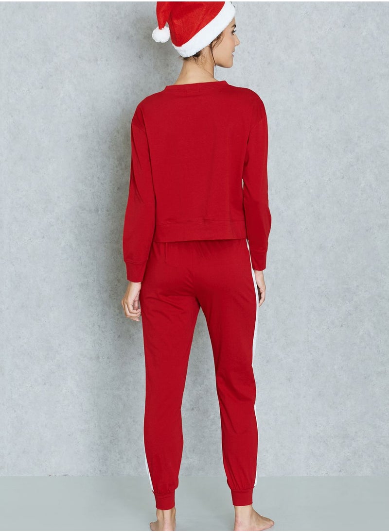 Lounge District - Christmas Santa Pyjama Set - Image 1
