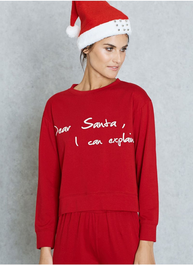 Lounge District - Christmas Santa Pyjama Set - Image 1