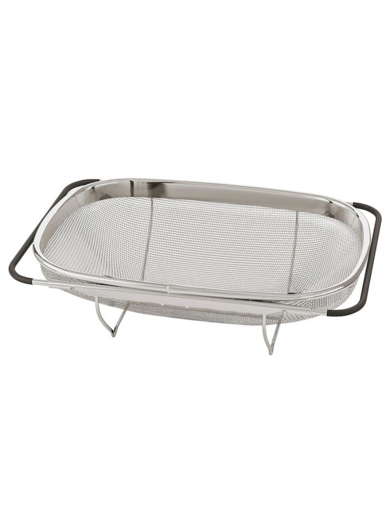 idealisk Colander, stainless steel/black, 34x23 cm