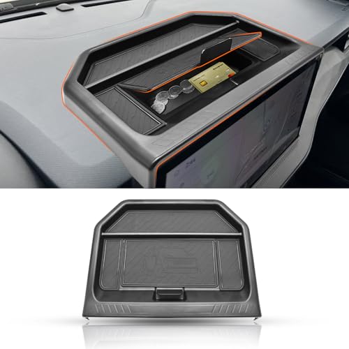 JLQP Dashboard Storage Organizer for Ford Maverick 2025 2026 Center Console Insert Tray with Magnetic Lid Hidden Panel Secret Compartment (Only for 13.2 inch Screen) - Image 1