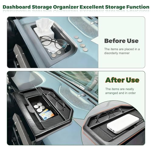 JLQP Dashboard Storage Organizer for Ford Maverick 2025 2026 Center Console Insert Tray with Magnetic Lid Hidden Panel Secret Compartment (Only for 13.2 inch Screen) - Image 4