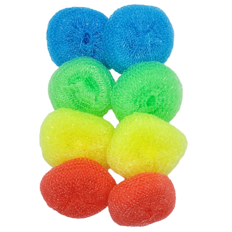 Handy Housewares Durable NonScratch Nylon Scouring Pads  Round AllSurface Cleaning Pads  MultiUse Kitchen Scrubbers  Safe for NonStick Cookware  24Pack Random Colors