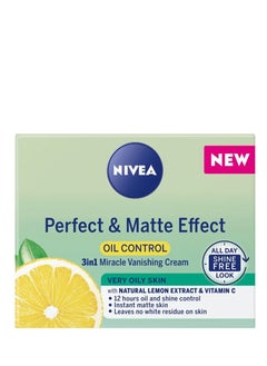 NIVEA PERFECT & MATTE EFFECT 3-IN-1 VANISHING CREAM-VRY OILY 50ml