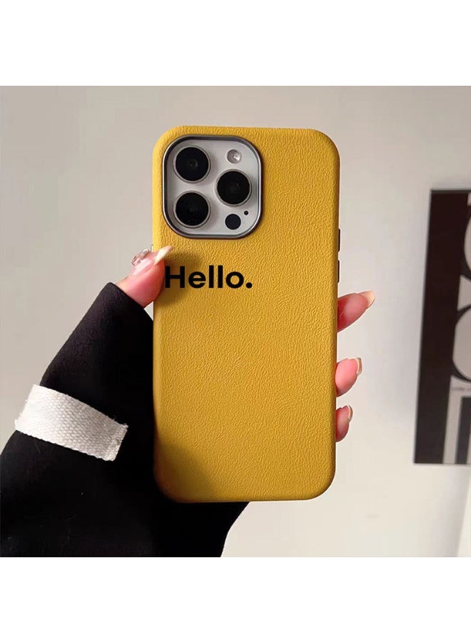 NIBEMINENT Simple Lychee Pattern Protective TPU Case Cover For iPhone 17 Pro, Emma Orange