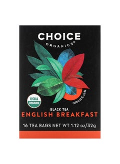 Choice Organic Teas Choice Organic Teas, Black Tea, English Breakfast, 16 Tea Bags, 1.12 oz (32 g)  - Image 1