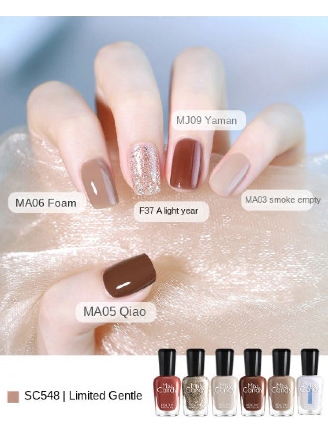 Miss Candy Piece Set】healthy Nail Polish, No Uv Light Needed, Long-lasting Peelable Nail Polish Kit, Whitening Effect, Beginner-friendly Gift - Image 1