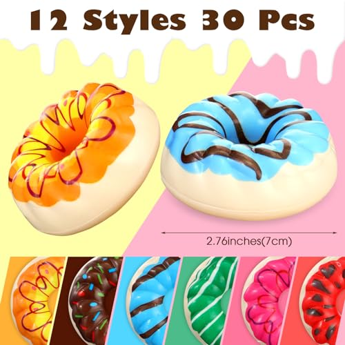 Engrowtic 30 Pcs Valentines Day Donut Stress Balls for Kids with Funny Valentines Cards Donut Squeeze Toys for Girls Boys Classroom Exchange Gifts Stress Relief Balls for Valentines Birthday Party - Image 5
