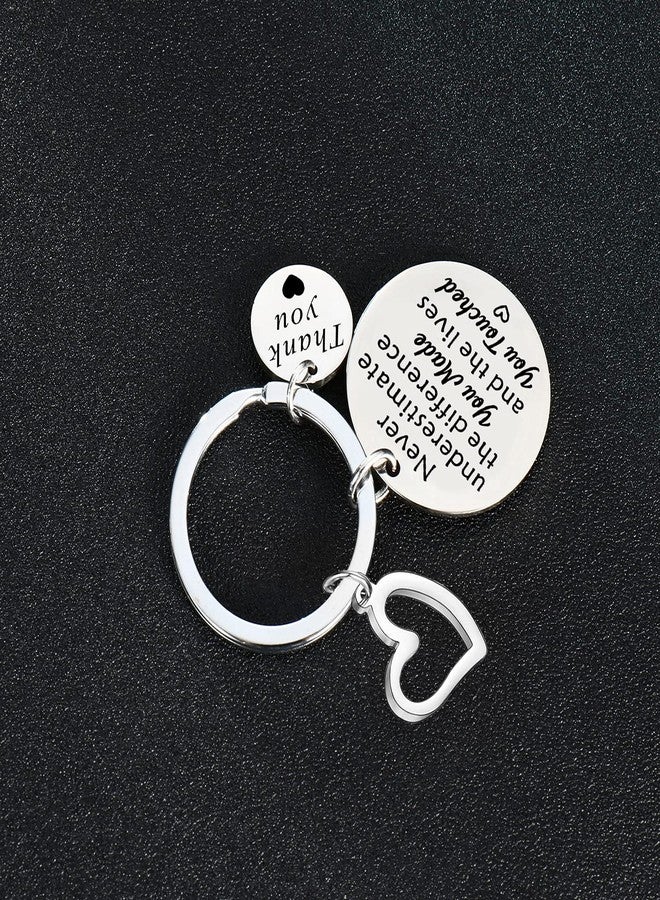 BESPMOSP Leaving Gifts For Colleagues Coworker Teacher Thank You Teacher Gift Thank You Gifts For Women Teachers Friends Keychain (Never underestimate) - Image 3