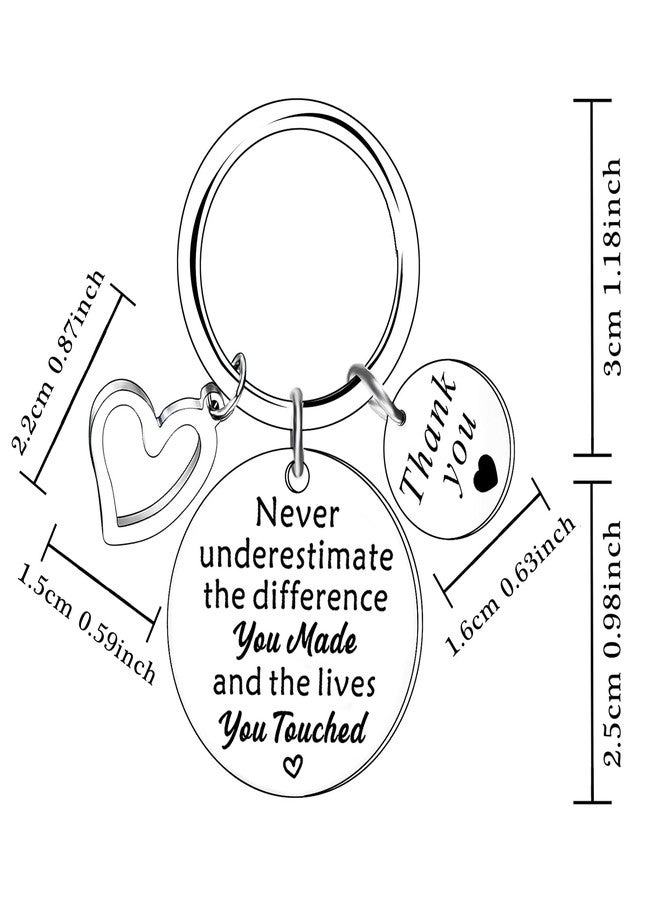 BESPMOSP Leaving Gifts For Colleagues Coworker Teacher Thank You Teacher Gift Thank You Gifts For Women Teachers Friends Keychain (Never underestimate) - Image 2