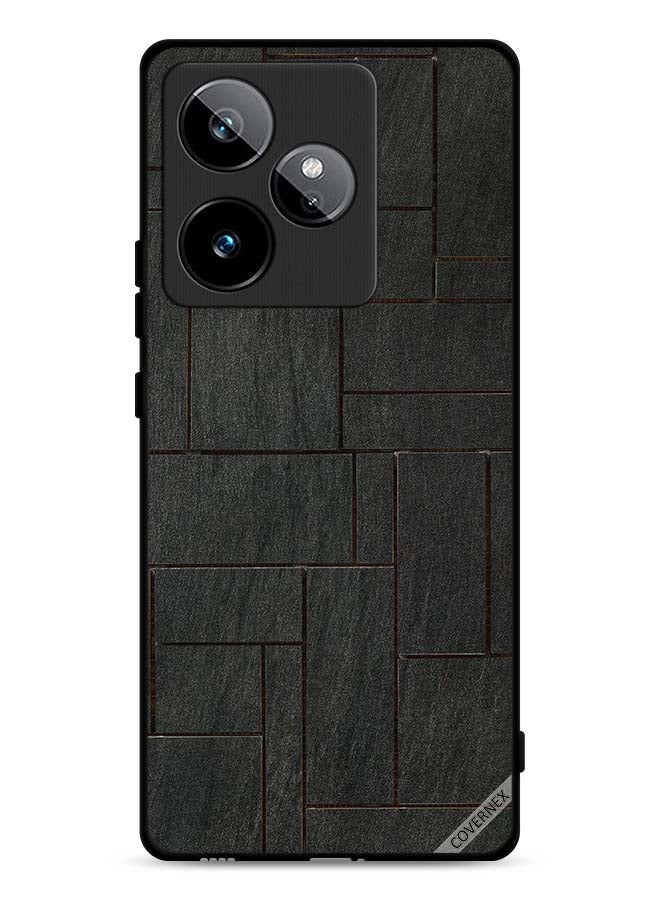 غطاء حماية لهاتف Realme GT 7 5G بنمط جدار الحجارة