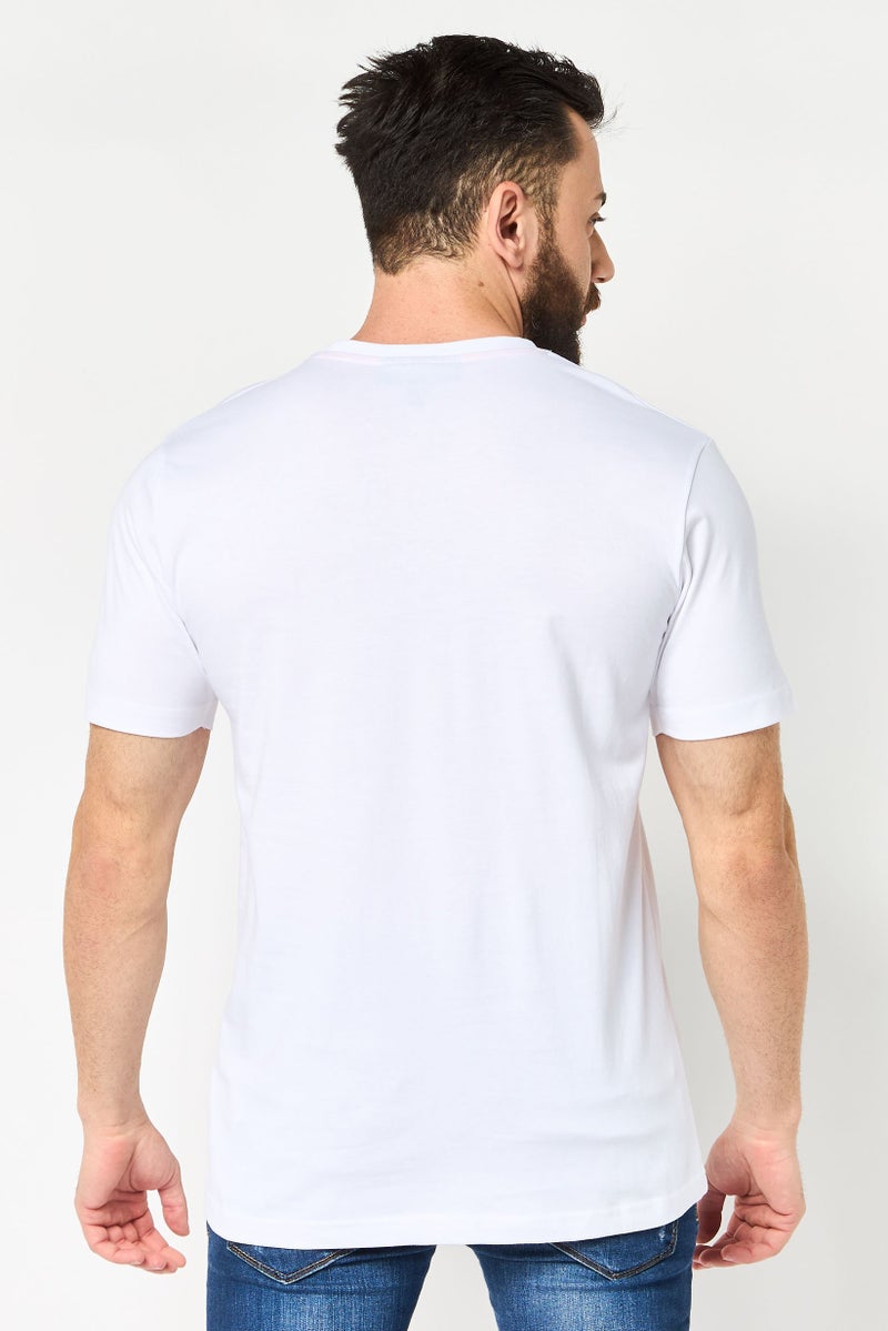 NAUTICA Men Crew Neck Graphic Print Short Sleeve T-Shirt, White - Image 4