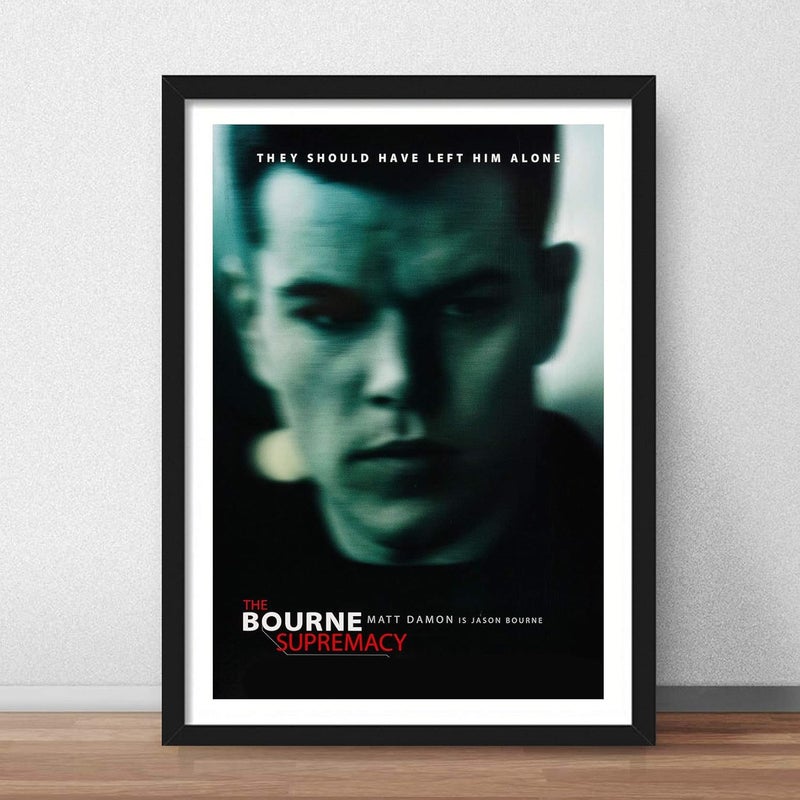 GRAY WALL The Bourne Supremacy Movie Framed Poster - Image 2