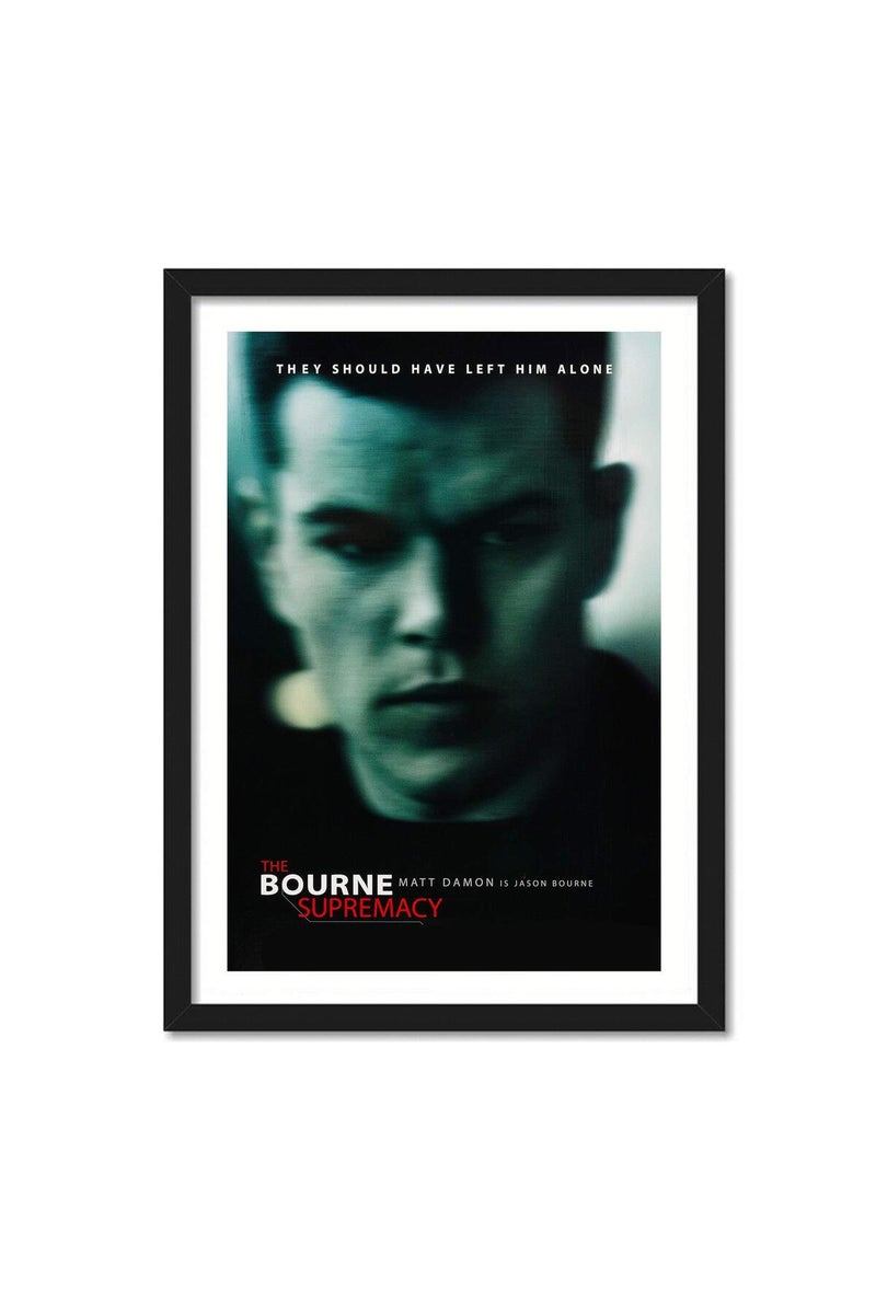 GRAY WALL The Bourne Supremacy Movie Framed Poster - Image 1
