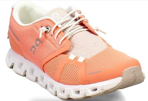 On Women's Cloud 5 Sneakers, Flamingo/Pearl, 7 Medium US - Image 3