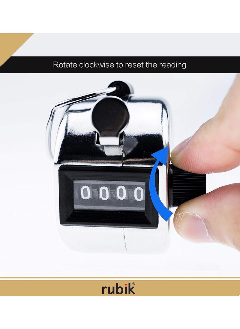 Rubik Hand Tally Counter Silver  - Image 4