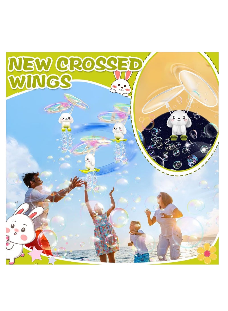 SOLARAE Bubble Machine for Kids, Automatic Bubble Machine, Automatic Bubble Blower with LED Lights, Flying Ball Orb Bubbles Toys, with Bubble Solution, Bubble Maker Bubble Blower Gift, White - Image 3