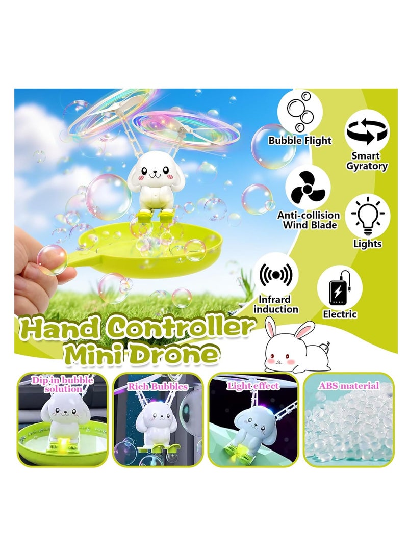 SOLARAE Bubble Machine for Kids, Automatic Bubble Machine, Automatic Bubble Blower with LED Lights, Flying Ball Orb Bubbles Toys, with Bubble Solution, Bubble Maker Bubble Blower Gift, White - Image 4