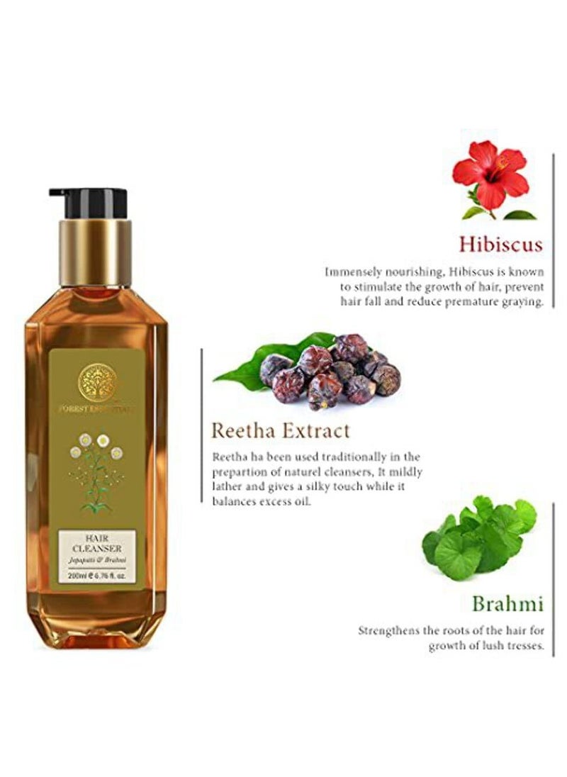 Forest Essentials Forest Essentials Travel Size Hair Cleanser Japapatti Brahmi Shampoo 200ML  - Image 2